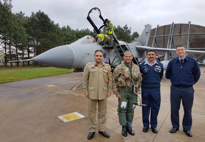 ACM Sohail Aman flew in Tornado fighter jet with No. 9 Squadron of Royal Air Force