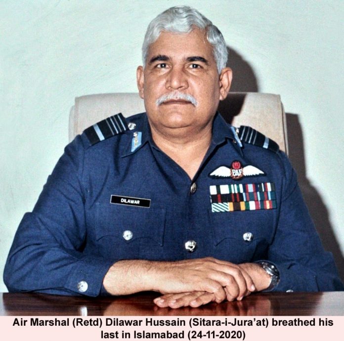 Air Chief pays tribute to PAF war vetern Air Marshal Retd Dilawar Hussain on his demise