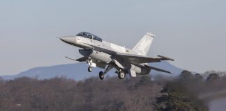 The first F 16 Block 70 takes to the skies