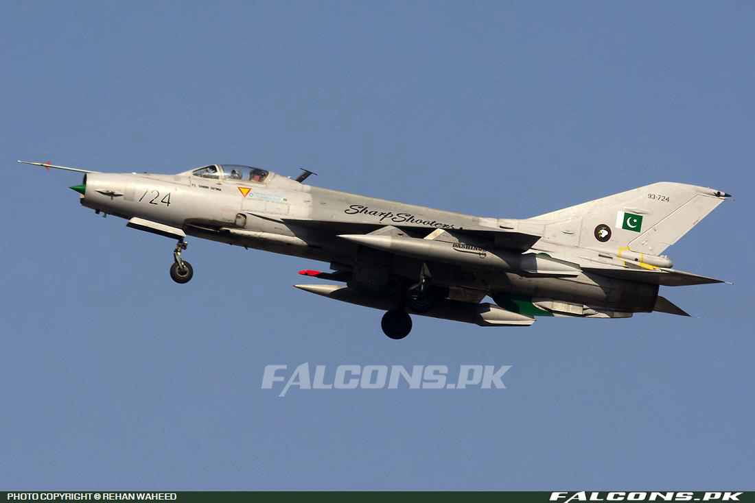 Pakistan Air Force (PAF) Chengdu F-7P, Reg: 93-724 (Photo by Rehan Waheed)