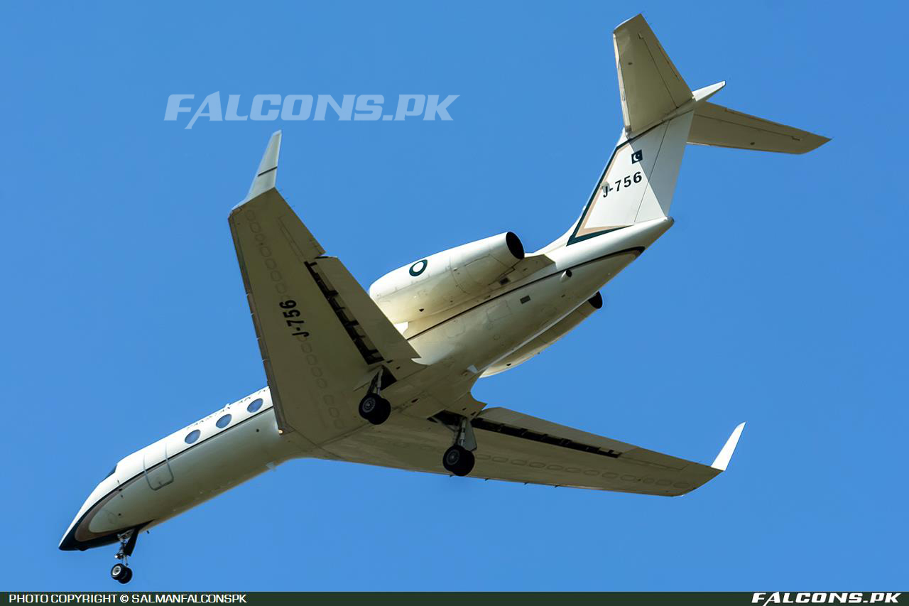 Pakistan Air Force (PAF) Gulfstream G450, Reg: J-756 (Photo by SalmanFalconsPK)