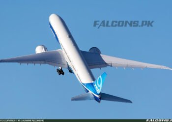 Boeing 777X completes first international flight for Dubai Airshow (Photo by SalmanFalconsPK)