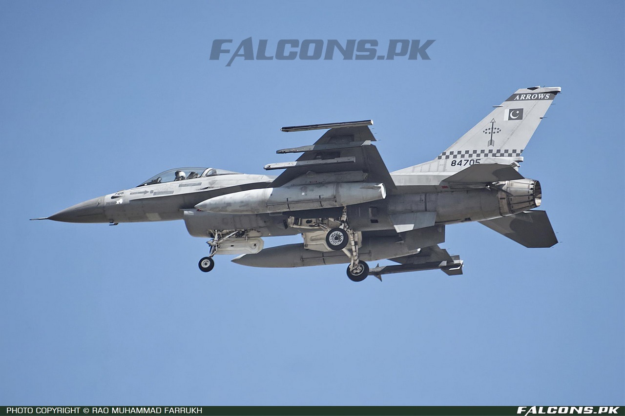 Pakistan Air Force (PAF) General Dynamics F-16AM Fighting Falcon, Reg: 84705 (Photo by Rao Muhammad Farrukh)