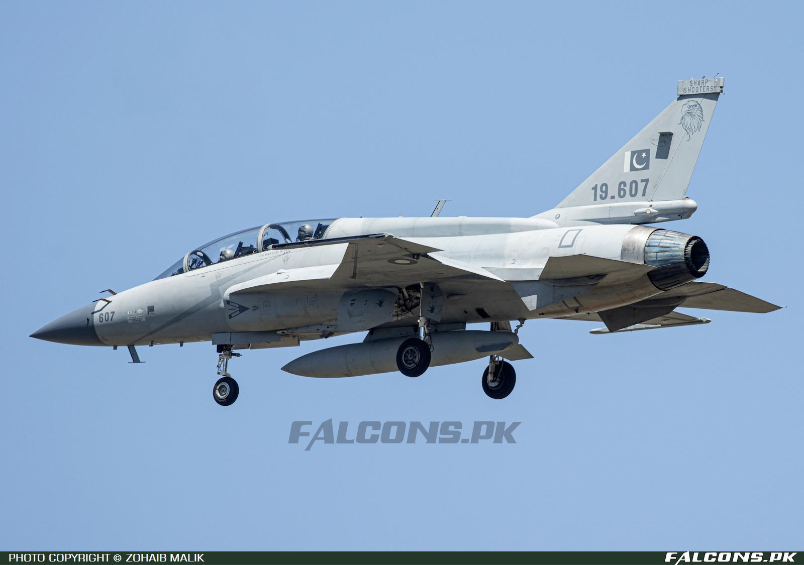 Pakistan Air Force (PAF) JF-17B Thunder, Reg: 19-607 (Photo by Zohaib Malik)