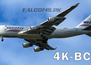 Silk Way West Airlines Boeing 747-400 | 4K-BCR landing at Islamabad International Airport