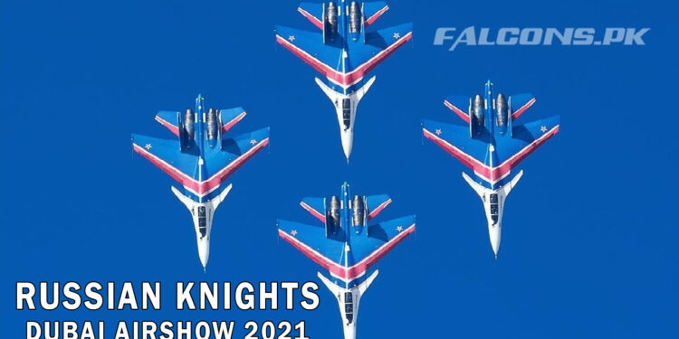 Russian Knights Aerobatic Demonstration Team at Dubai Airshow 2021