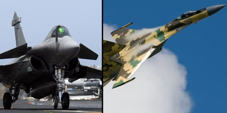 French Rafale Fighter ‘Clashes’ with Russian Su-35 Fighters