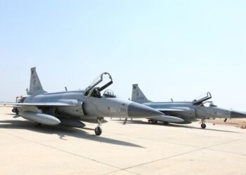 PAF JF-17 Thunder participating in Multi-national Air Exercise Bright Star 2023