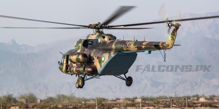 Pakistan Army Mi-17 Helicopter crashes near Muzaffarabad (Photo by Ahmed | Falcons.PK)